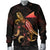 Tokelau Polynesian Men's Bomber Jacket - Turtle With Blooming Hibiscus Gold - Polynesian Pride