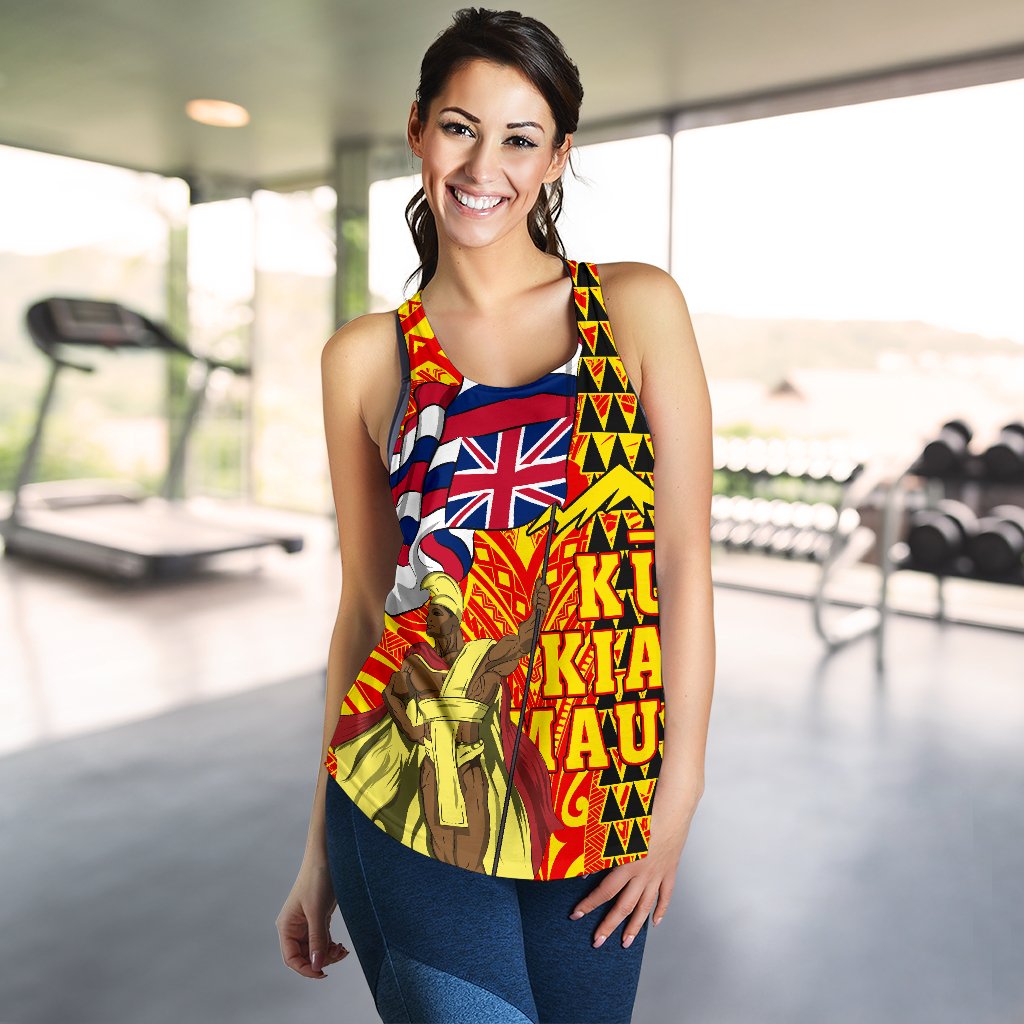 Hawaiian King Defend Mauna Kea Women's Racerback Tank - Polynesian Pride