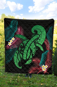 Hawaii Turtle Polynesian Tropical Premium Quilt - Ghia Style Green - Polynesian Pride
