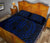 Hawaiian Kakau Honu Arc Blue Polynesian Quilt Bed Set - Polynesian Pride