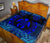 Polynesian Quilt Bed Set - Blue Turtle Palm Black Version - Polynesian Pride