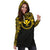 Kanaka Maoli Women Hoodie Dress - Kanaka Maoli Coat Of Arms Polynesian Gold Black - Polynesian Pride