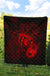 Hawaii Hibiscus Premium Quilt - Harold Turtle - Red - Polynesian Pride