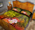 Chuuk Quilt Bed Set - Humpback Whale with Tropical Flowers (Yellow) - Polynesian Pride