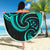 New Zealand Maori Mangopare Beach Blanket Polynesian - Turquoise - Polynesian Pride