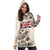 Niue Hoodie Dress - Niue Flag & Beige Hibiscus - Polynesian Pride