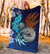 American Samoa Polynesian Premium Blanket - Blue Polynesian Eagle - Polynesian Pride