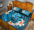 Marquesas Islands Polynesian Quilt Bed Set - Blue Plumeria Animal Tattoo - Polynesian Pride