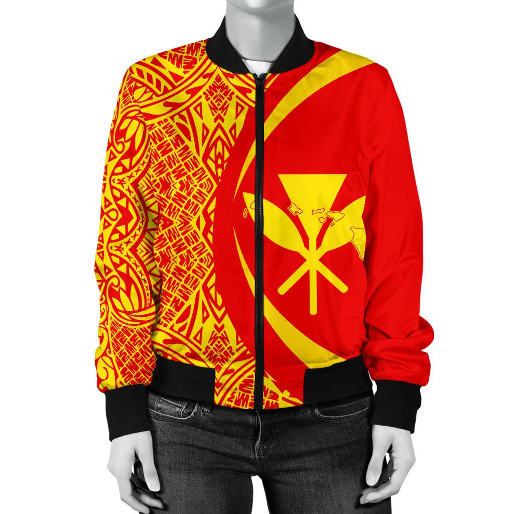 Kanaka Mauna Kea Polynesian Women's Bomber Jacket - Circle Style - Polynesian Pride