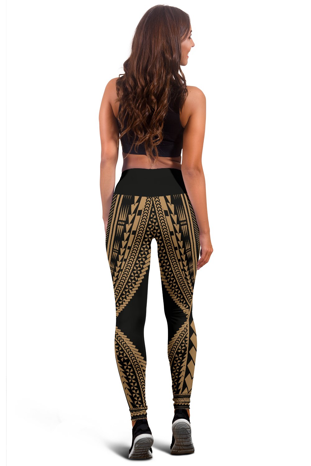 Hawaii Polyneisan Gold Color Special Tribal Women's Leggings - Polynesian Pride