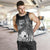 Fiji Men's Tank Top - Humpback Whale with Tropical Flowers (White) - Polynesian Pride