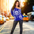 Tuvalu Polynesian Shoulder Sweater Map Blue - Polynesian Pride