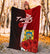 Tuvalu Polynesian Premium Blanket - Coat Of Arm With Hibiscus - Polynesian Pride