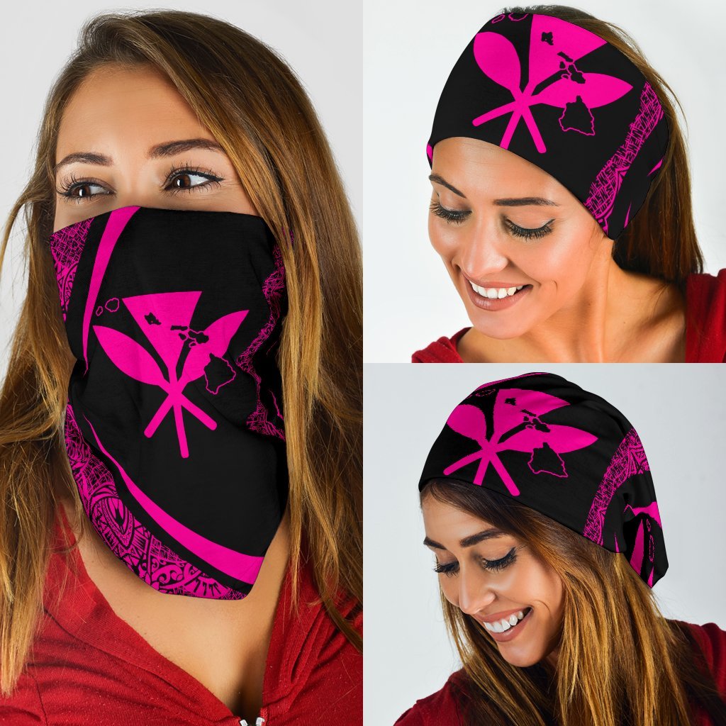 Hawaiian Bandana Kanaka Polynesian Bandana 3-Pack - Circle Style Pink - Polynesian Pride