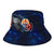 Tahiti Polynesian Bucket Hat - Blue Turtle Hibiscus - Polynesian Pride