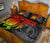 Vanuatu Polynesian Quilt Bed Set - Vanuatu Coat Of Arms & Reggae Turtle Hibiscus - Polynesian Pride