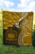 Samoa Custom Personalised Premium Quilt - Samoa Seal Wave Style (Gold) - Polynesian Pride