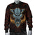 Hawaii Wild Boar Kamapua'a Men's Bomber Jacket - Orange - Hawaiian Mythology Style - Polynesian Pride