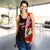 Nauru Polynesian Custom Personalised Women's Racerback Tank - Coat Of Arm With Hibiscus - Polynesian Pride