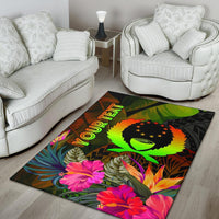 Pohnpei Polynesian Personalised Area Rug - Hibiscus and Banana Leaves - Polynesian Pride