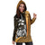 Chuuk Micronesian Women's Hoodie Dress Gold - Turtle With Hook - Polynesian Pride