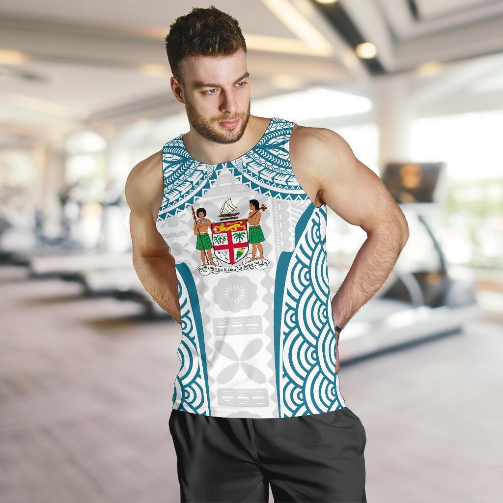Fiji Tapa Men's Tank Top Coat Of Arms Th5 - Polynesian Pride