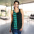 Hawaii Kakau Polynesian Kanaka Map Women's Racerback Tank - Turquoise - Polynesian Pride