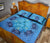 Hawaii Turtle Hibiscus Blue Quilt Bed Set - Polynesian Pride