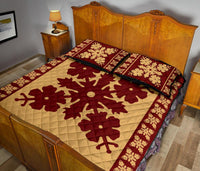 Hawaiian Quilt Pattern Hibiscus Nice Quilt Bed Set - Polynesian Pride