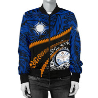 Marshall Islands Women Bomber Jacket - Road to Hometown - Polynesian Pride