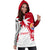 Tahiti Polynesian Hoodie Dress - Tahiti Flag Coconut Tree K4 - Polynesian Pride