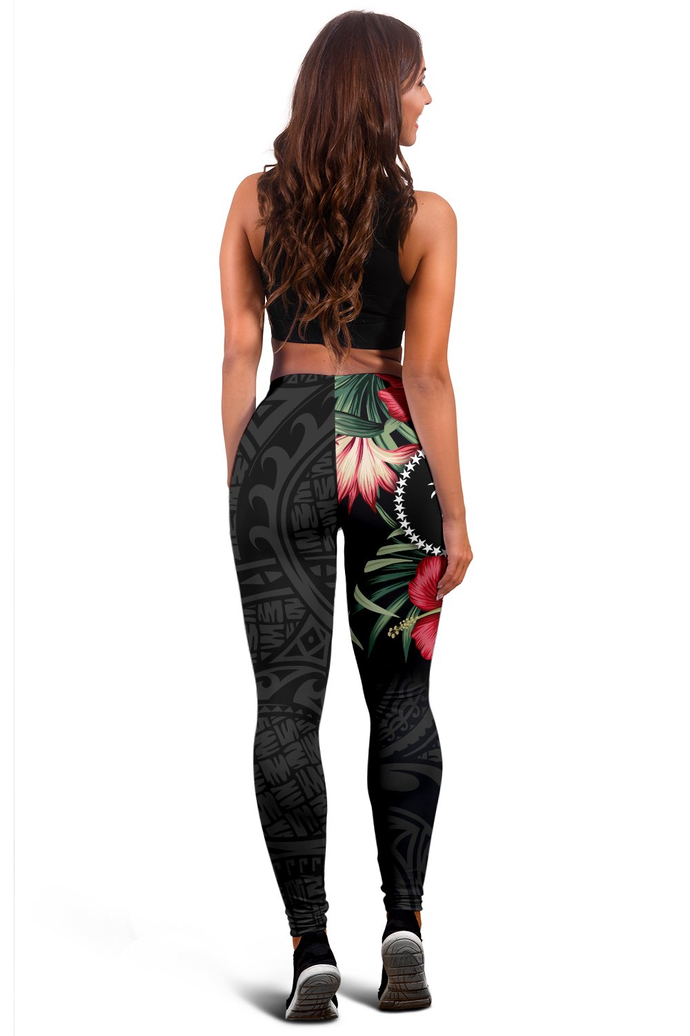 Chuuk Polynesian Leggings - Hibiscus Coat of Arms - Polynesian Pride
