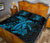 Hawaii Turtle Flower Polynesian Quilt Bed Set - Turquoise - Polynesian Pride