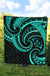 New Zealand Maori Mangopare Premium Quilt Polynesian - Turquoise - Polynesian Pride