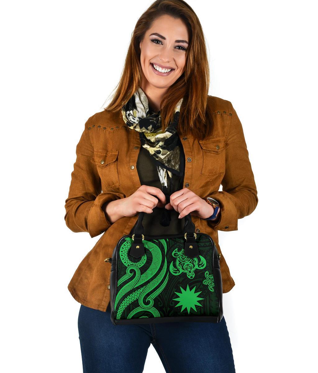 Nauru Shoulder Handbag - Green Tentacle Turtle - Polynesian Pride