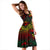 American Samoa Polynesian Midi Dress - Turtle Hibiscus Reggae - Polynesian Pride