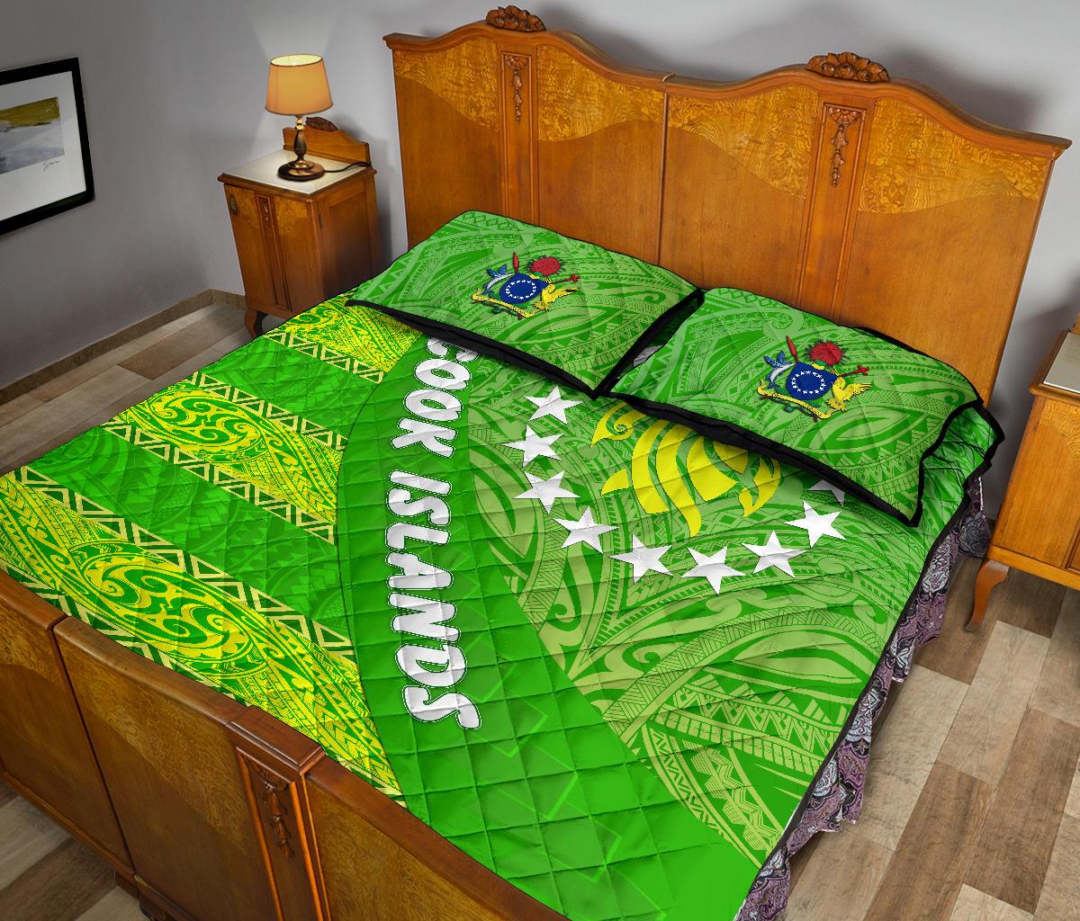 Cook Islands Quilt Bed Set Polynesian Victorian Vibes - Polynesian Pride
