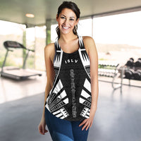 Society Islands Women Racerback Tank - Polynesian Tattoo Black - Polynesian Pride