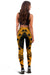 Wallis And Futuna Women Leggings Polynesian Pattern Gold - Polynesian Pride