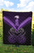 Maori Manaia New Zealand Premium Quilt Purple - Polynesian Pride