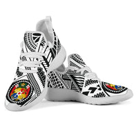 Tonga Polynesian Tattoo Mesh Knit Sneakers White - Polynesian Pride