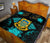 Tuvalu Polynesian Quilt Bed Set Hibiscus Turquoise - Polynesian Pride