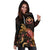 Hawaii Polynesian Hoodie Dress - Turtle With Blooming Hibiscus Gold - Polynesian Pride