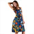 Hawaii Tropical Buttterfly And Flower Midi Dress - Polynesian Pride