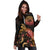 American Samoa Polynesian Hoodie Dress - Turtle With Blooming Hibiscus Gold - Polynesian Pride