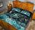 Hawaii Polynesian Turtle Waves Hibiscus Quilt Bed Set - Erik Style - AH - Turquoise - Polynesian Pride