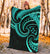 New Zealand Maori Mangopare Premium Blanket Polynesian - Turquoise - Polynesian Pride