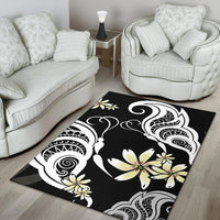 Plumeria Butterfly Area Rug AH - Polynesian Pride