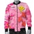 Hawaii Men's Bomber Jacket - Polynesian Pink Plumeria Turtle - Polynesian Pride