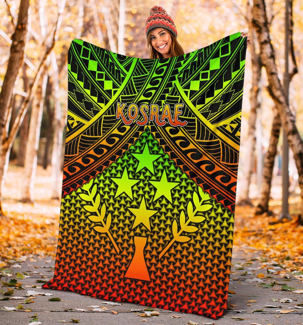 Polynesian Kosrae Premium Blanket - Reggae Vintage Polynesian Patterns - Polynesian Pride